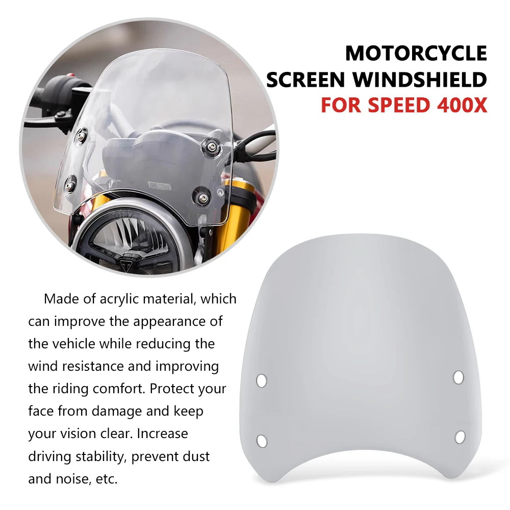 For Speed 400 Speed400 Scrambler 400 X 400X Scrambler400X front fairing motorcycle windshield windshield accessories