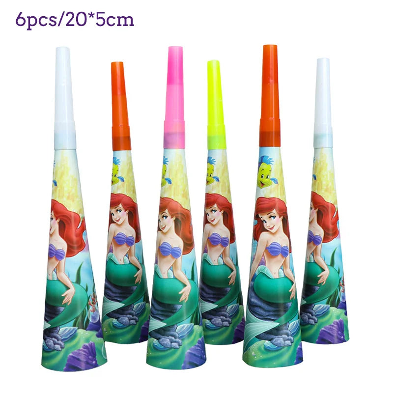 The Little Mermaid Birthday Party Decoration Princess Ariel Paper Napkin Plate Cup Tablecloth Balloons Kids Baby Shower Supplies