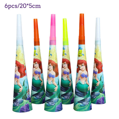 The Little Mermaid Birthday Party Decoration Princess Ariel Paper Napkin Plate Cup Tablecloth Balloons Kids Baby Shower Supplies
