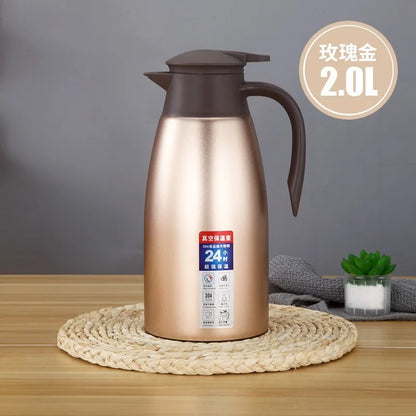2L304 stainless steel vacuum insulated kettle thermos European coffee pot household hot water bottle household insulated kettle