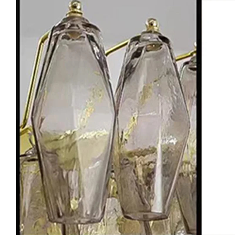 Modern Murano Glass Pendant Lamp Colorful Wish Bottle Electroplated Brass Silver Round Dimmable Ceilings Lustre