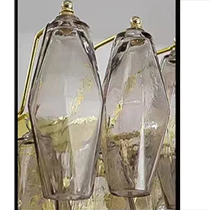 Modern Murano Glass Pendant Lamp Colorful Wish Bottle Electroplated Brass Silver Round Dimmable Ceilings Lustre