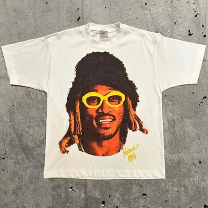 2025 Women Vintage Top Hip Hop Streetwear Tshirt Short Sleeve Casual Clothing Summer Fashion Trendy Nostalgic Retro Tee