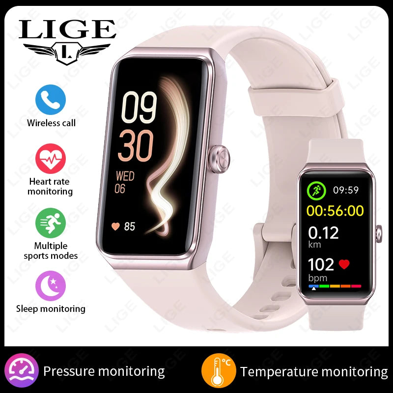 LIGE New Smart Watch Women Men 2025 Call Reminder 1.47" HD Screen Smartwatch For Android IOS Fitness Tracker Waterproof Watches