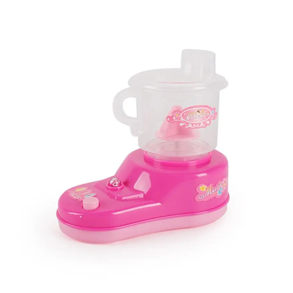 Coffee Machine Household Appliances Toys Toaster Blender Vacuum Cleaner Pretend Play Set with Light Sweeper Kitchen Toys