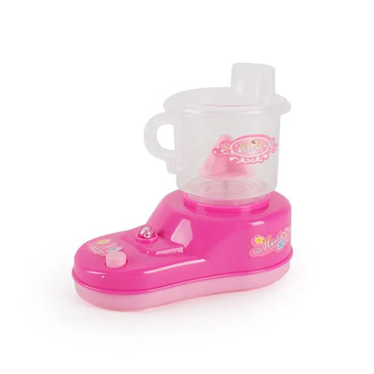 Coffee Machine Household Appliances Toys Toaster Blender Vacuum Cleaner Pretend Play Set with Light Sweeper Kitchen Toys