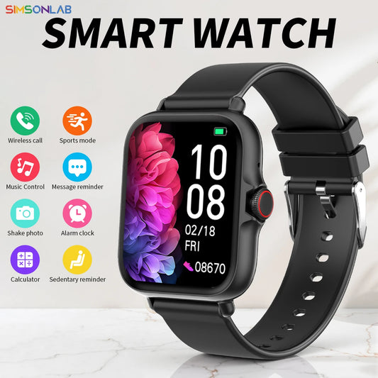 Smart Watch 1.83-inch IPS Screen Bluetooth Calling Multiple Sport Modes For Android&IOS Men Women Smartwatch Gifts New