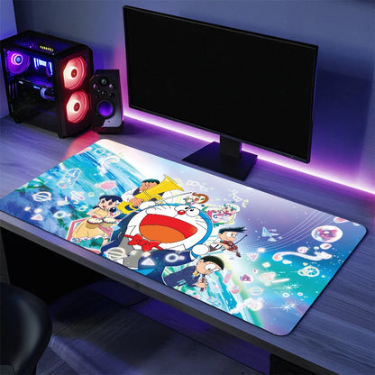 D-Doraemon Nobita Earth Mouse Pad Large Desk Mat Keyboard Ergonomic Office Rubber PC Non-slip Anti-fray Home Custom Best Price