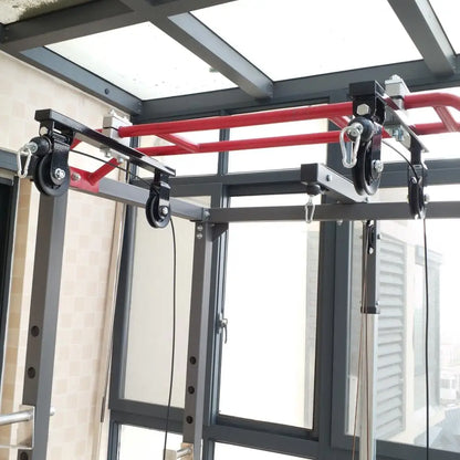 Fitness Pulley  DIY Cable Machine System For Round Metal Tube Home Pull Down Workout Accessories Gym Loading Lifting Back Pullin