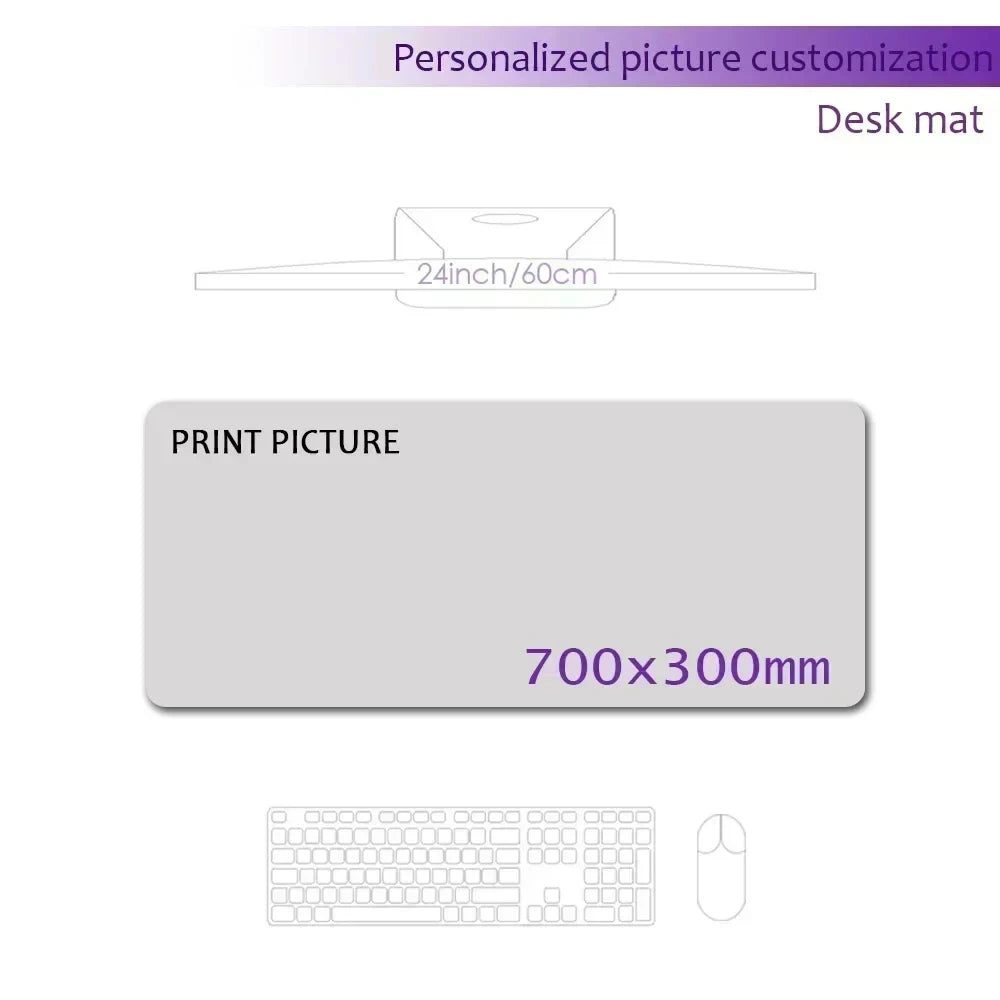 DIY custom image gaming mouse pad, large desk pad 90X40cm high-definition personalized anti slip washable home and office