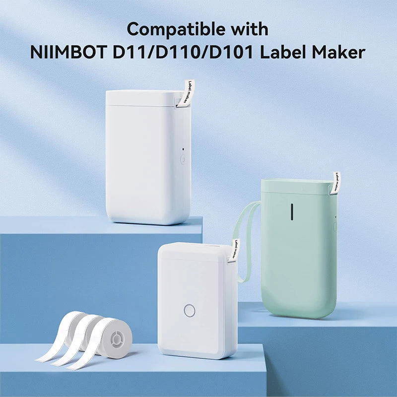 Niimbot Thermal Paper Waferproof White Label Adhesive Sticker Compatible With D11/D110/D101 Printer Label Maker For Home Office
