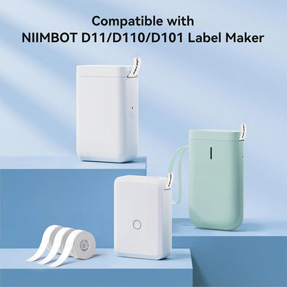 Niimbot Thermal Paper Waferproof White Label Adhesive Sticker Compatible With D11/D110/D101 Printer Label Maker For Home Office