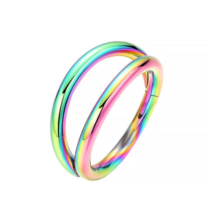 316L Surgical Steel Segment Tragus Helix Cartilage Earring Nose Ring Septum Clicker Conch Three Layers Nostril Piercing Jewelry