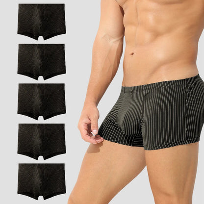5pcs Men's pure cotton underwear. Simple-style men's cotton boxer shorts. Thin styles for summer. Comfortable