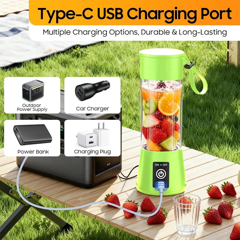 Portable Juicer Fruit And Vegetable Mixed Juicer USB Charging Wireless Juicer Home Appliance Suitable for Travel And Fitness