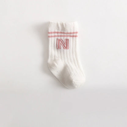 Newborn Baby Girls Socks Children's Non Slip Boys Socks Cute Mather Kids White Soft Cotton Solid Color Socks Baby Stuff Clothes