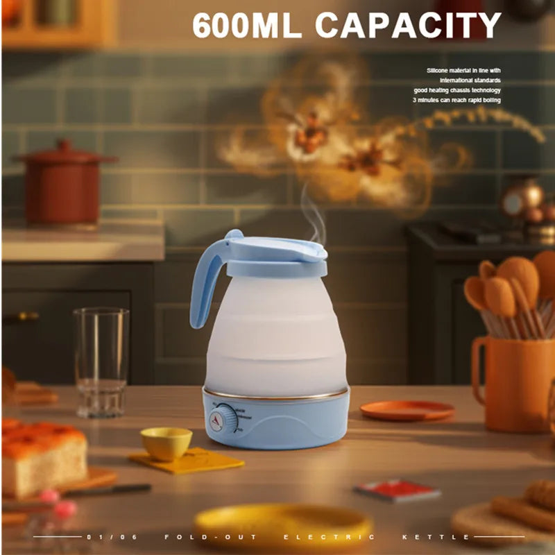 Adjustable Temperature Foldable And Portable Teapot Household Travel Electric Water Kettle Kitchen Appliances Water Boiling Pot