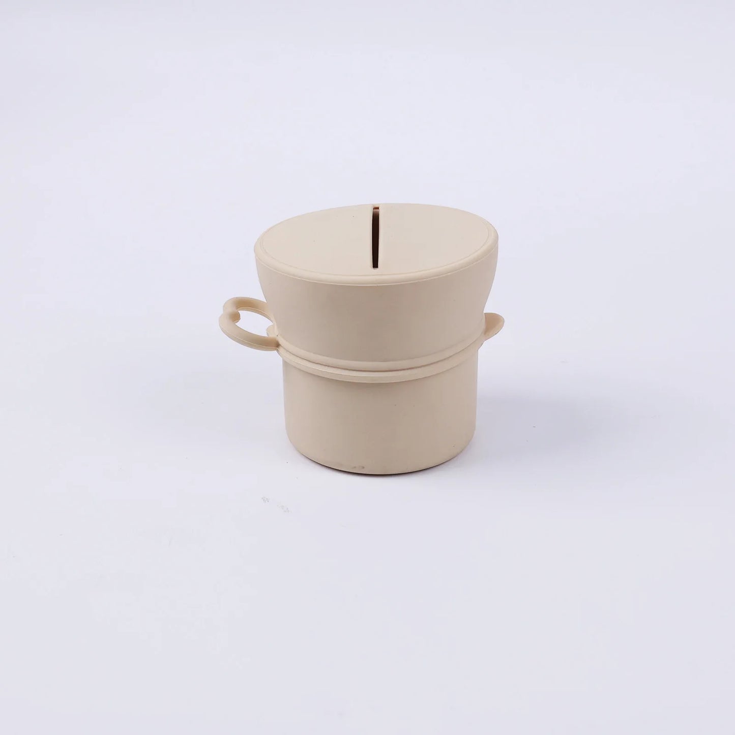 Portable Silicone Cup with Handle Food Grade Easy Clean Travel Mug BPA Free Leak Proof Drinking Cup for Outdoor Office