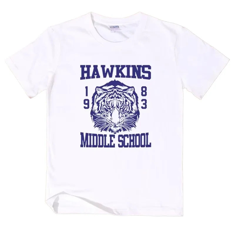 New American TV Series Merchandise_ STRANGER THINGS - Men's and Women's Short-sleeved Cotton Half-sleeved T-shirts