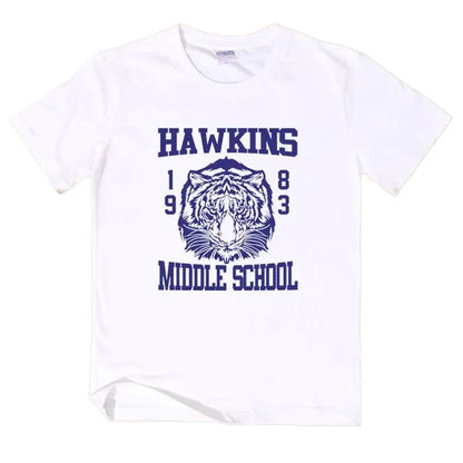 New American TV Series Merchandise_ STRANGER THINGS - Men's and Women's Short-sleeved Cotton Half-sleeved T-shirts