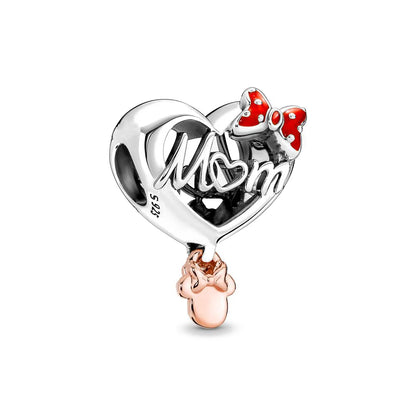 Hot Sell 925 Silver DIY Beads Jewelry Charms Bracelet Mickey Minnie Princess Christmas Stitch Robots Marvel Cute Miniso Disney