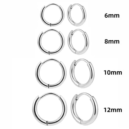 3pair/set Simple Twist Circle Round Hoop Earrings for Women Waterproof Stainless Steel Huggie Ear Buckle Statement Jewelry 2025