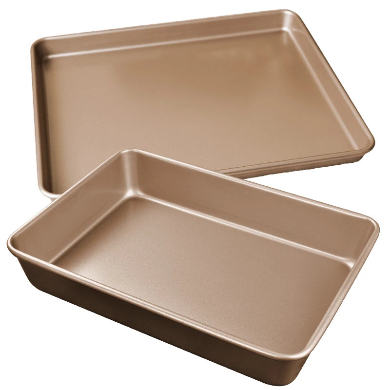 12.8 Inch Deep Square Cake Tin Bread Buns Cookie Baking Sheet Tray Pan Mold for Pastry Cooking