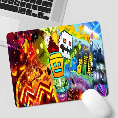 Cartoon Geometry Dash Video Game Office Student Gaming Thickened Large Pad Non-slip Cushion Mouse Pad for PC Computer Table