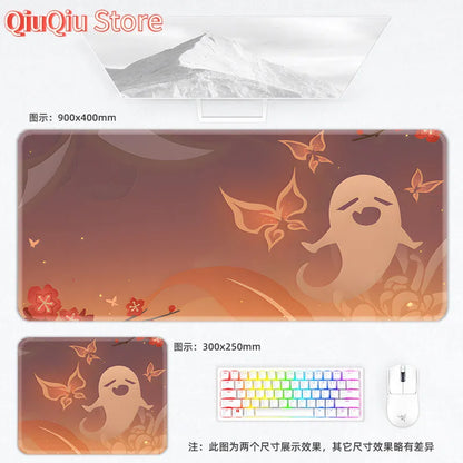 Genshin Impact Postcard Mouse Pad Large Custom Computer Keyboard Game Pads Home Office Desktop Mat
