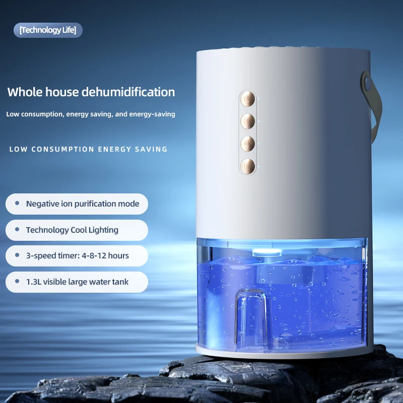 Portable Mini Dehumidifier, Home Bedroom Silent Drying Machine, Huinan Tian Purification and Dehumidification Integrated Machine