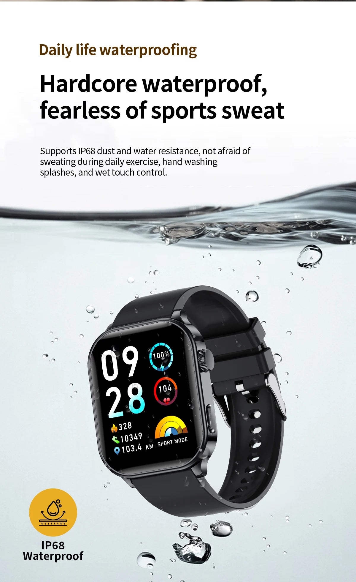 LIGE NEW Smart Watch Daily Monitoring Voice Assistant Wireless Call Notification Music Control Men Women Waterproof Smartwatch