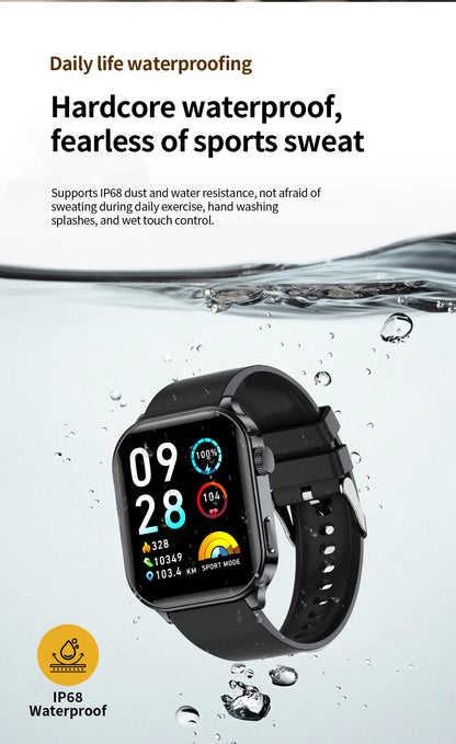 LIGE NEW Smart Watch Daily Monitoring Voice Assistant Wireless Call Notification Music Control Men Women Waterproof Smartwatch
