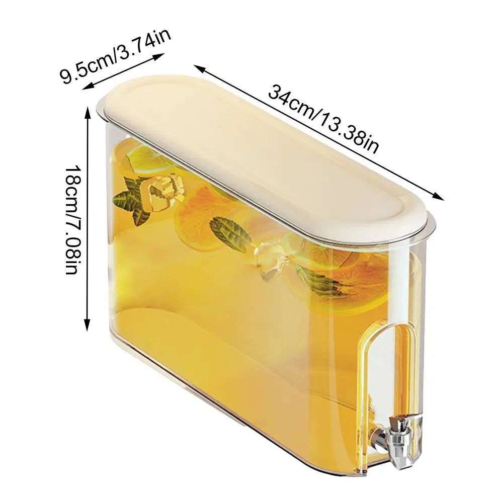 Fridge Water Dispenser 4L Water Dispenser With Spigot Beverage Dispenser for Fridge Parties and Daily Use Juice Jug for Kitchen