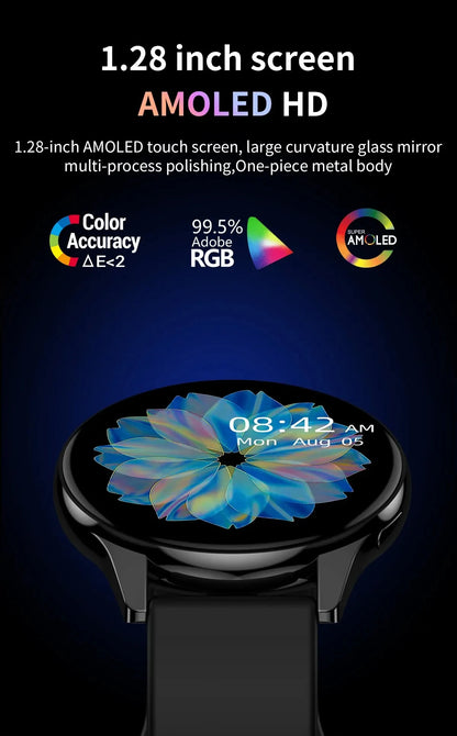 LIGE New Smart Watch 2025 Wireless Charging Smartwatch Bluetooth Calls Watches Men Women Fitness Bracelet Custom Watch Face +Box