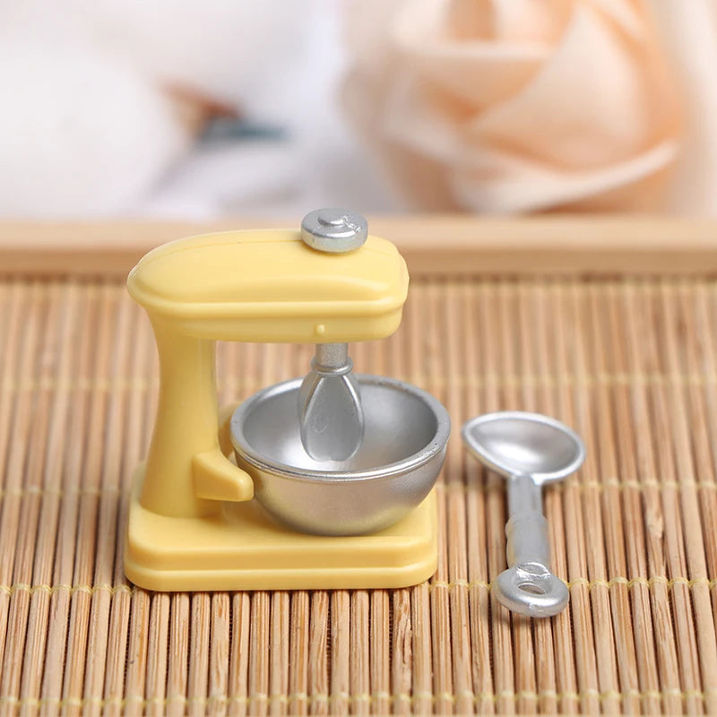 1/12 Miniature Doll House Simulation Mini Mixer Miniature Toy Model Kitchen Appliance Decoration