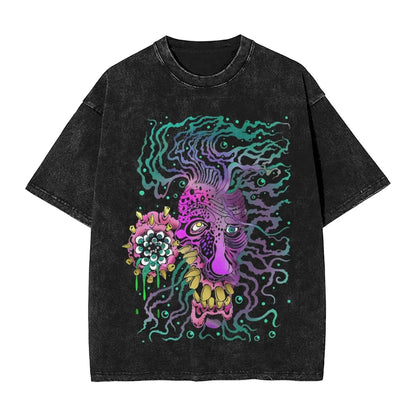 Bloodborne Darks Souls Washed T Shirts Streetwear Hip Hop Vintage T-Shirt  Tees Tops for Men Women Cotton Street Graphic Printed