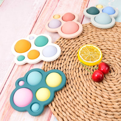 Color Kids Baby Silicone Teether Toy BPA Free Baby Teether Toy Baby Oral Care Chewing Toy Baby Stuff Squeezable Baby Accessories