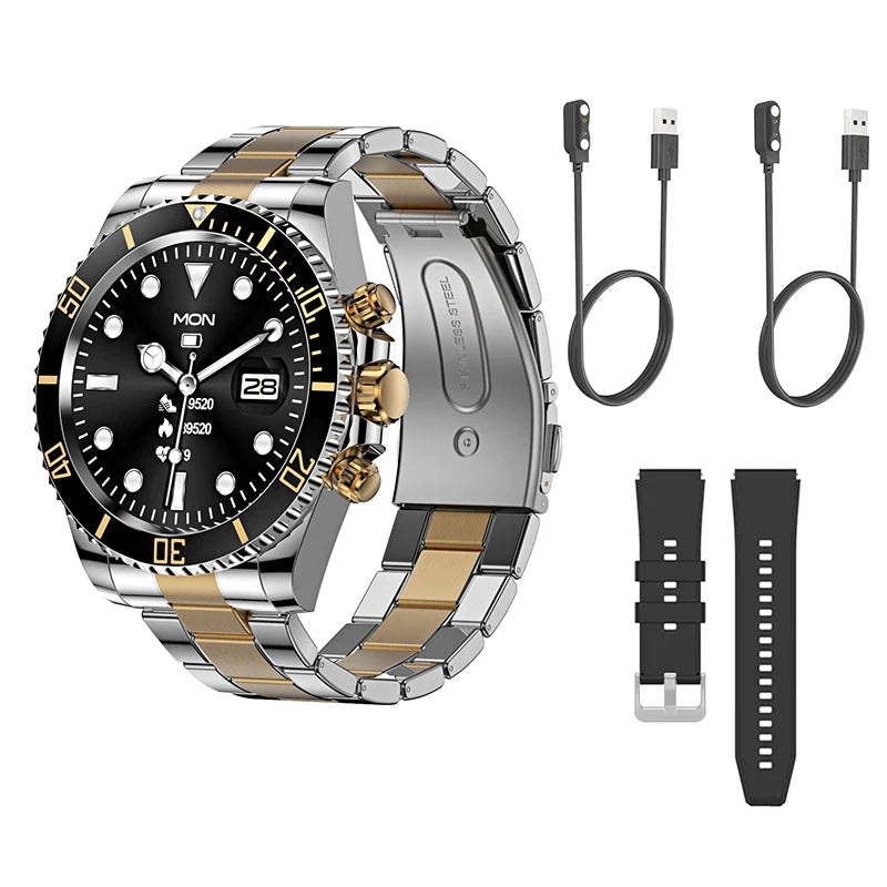 Smart Watch Man Smartwatch AW12 high-end luxury 2024 Android IOS Korean Support Steel Connected Replica Miltary pk gts4 global