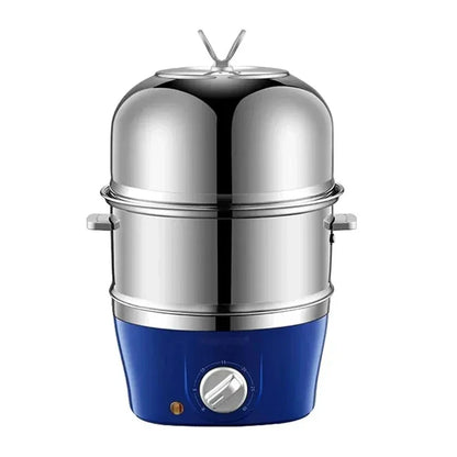 Multi-Function Stainless Steel Double-Layer Egg Cooker – Steamer, Poacher, and Breakfast Maker Egg Boiler Mini Kitchen Appliance