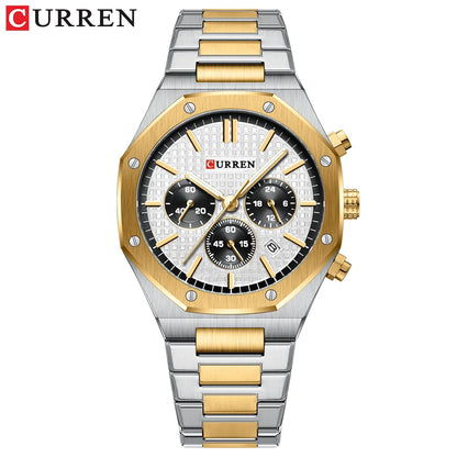 Curren 8440 Men's Business Quartz Watch Six-Hand Round Calendar Multifunctional Waterproof Wristwatch