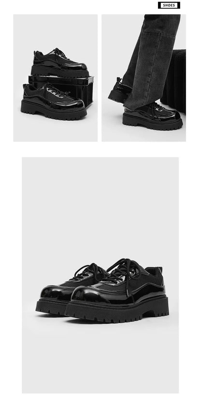 Shoes for Men High Quality Trend Casual Shoes Men Leather Original British Thick Sole Comfort Derby Shoes Sneaker Zapatos Hombre