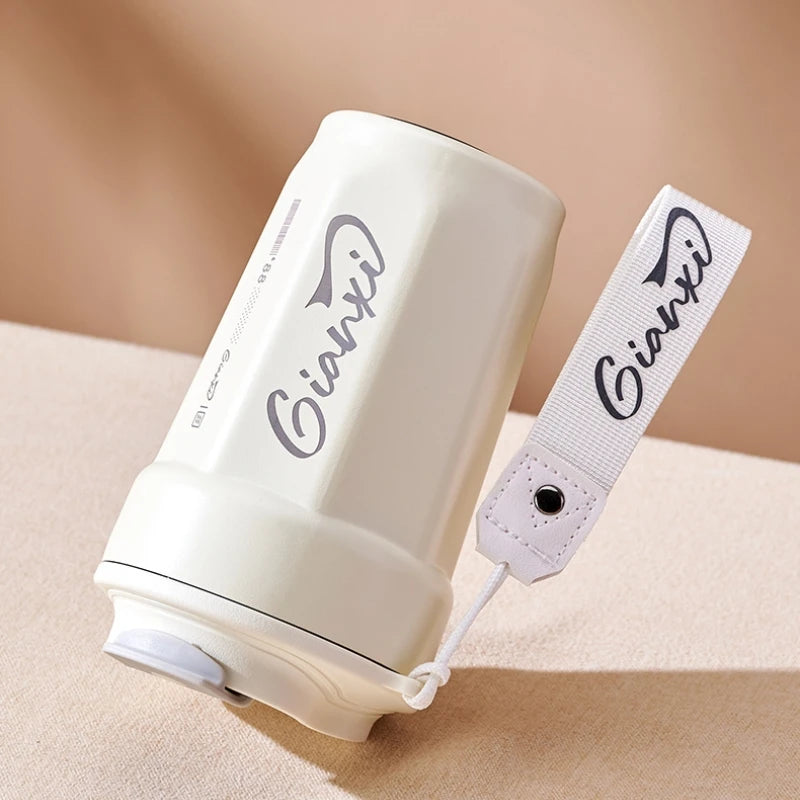 GIANXI Coffee Thermos Cup with Handles Rope Stainless Steel Vacuum Flask Portable Thermal Insulation Cups Drinkware