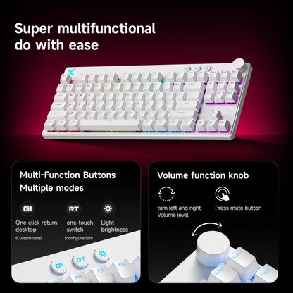 MCHOSE MIX87 Wired Gaming Keyboard Magnetic Swtich Keyboard 8K+256K Esport 0.08ms Low Latency E-Sports Custom Gamer Accessories
