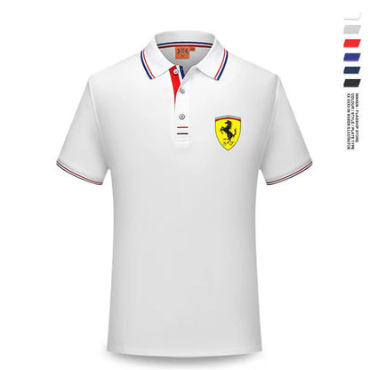 For Ferrari F430 Stradale 458 488 612 F12 High Quality F1 Racing Team Sport Training Short-sleeved Summer Men Women POLO T-shirt
