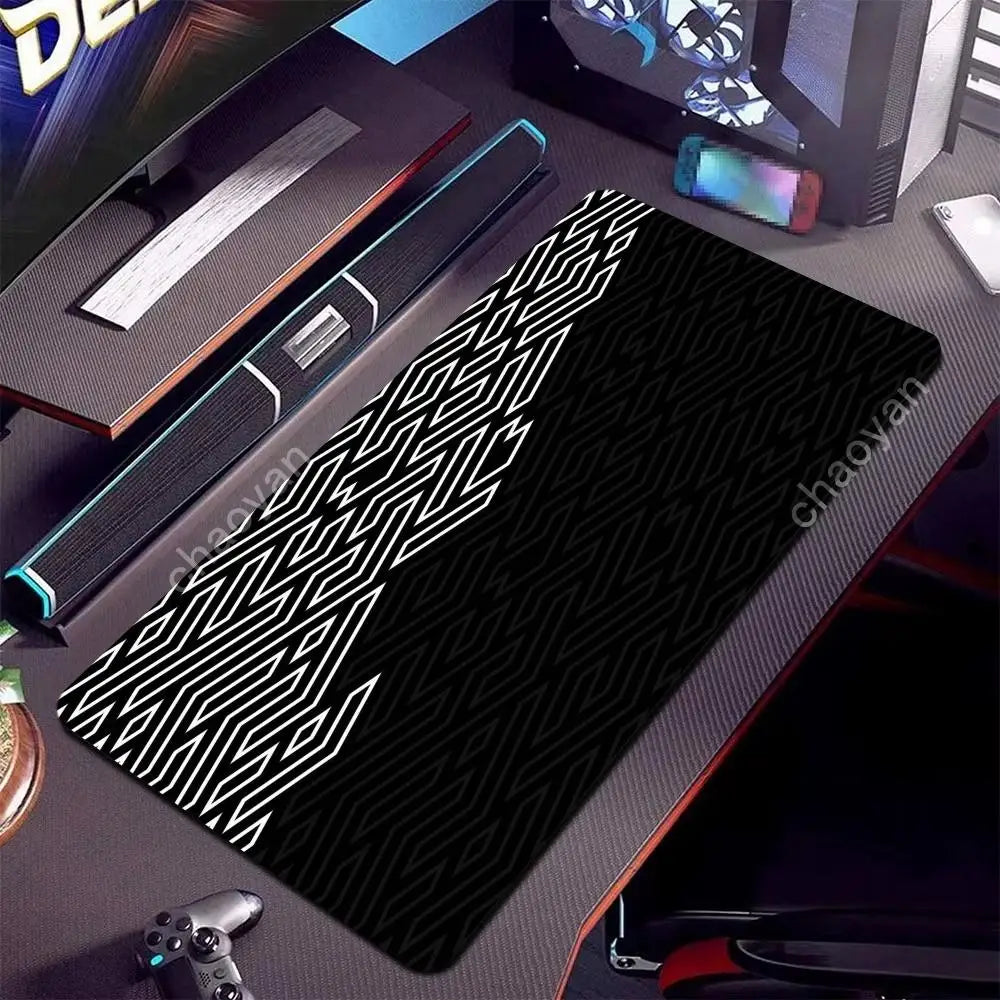 Black And White Mouse Pad Computer New XXL MousePads Keyboard Mat Gamer Soft Office Carpet Table Mats Desktop Long Mouse Pad