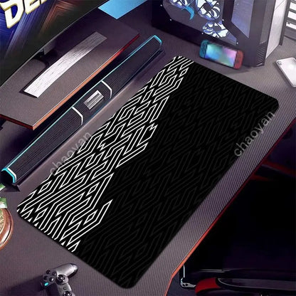 Black And White Mouse Pad Computer New XXL MousePads Keyboard Mat Gamer Soft Office Carpet Table Mats Desktop Long Mouse Pad