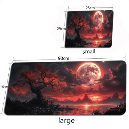 Starry Sky Moon Mouse Pad Large Computer Office Game Table Mats XXL Rubber Anti-slip Gaming Keyboard Mousepads Long Desk Pads