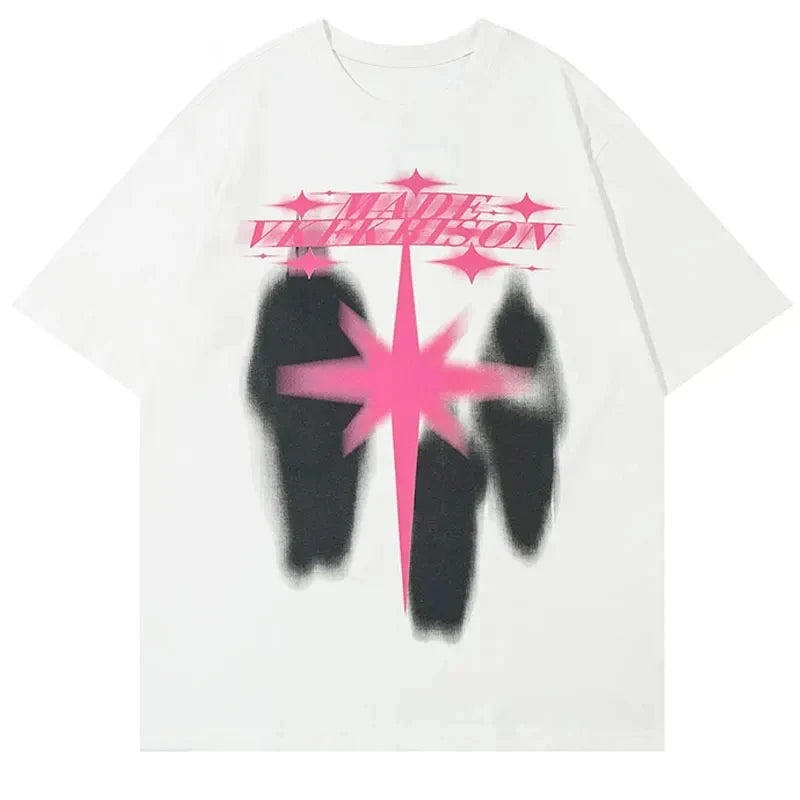 Streetwear Fashion Y2k Style 90s Cool Girls Punk Graphics Men Women Top Vintage Punk Tee Casual Short Sleeve T-shirt Summer Tees
