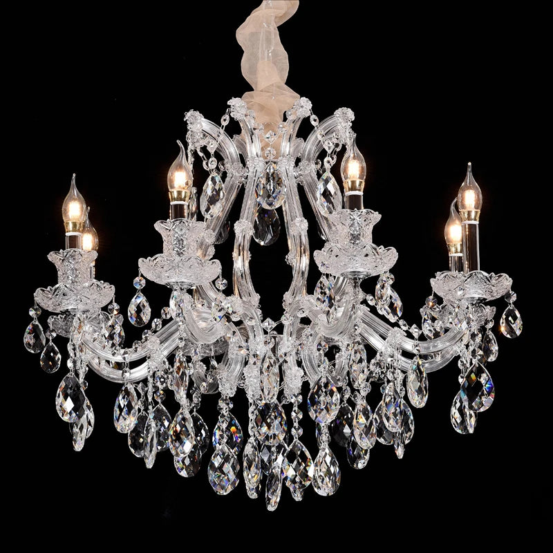 Maria Theresa Crystal Chandelier Luxury Decora Indoor Lighting For Lobby Living Room Bedroom Kitchen E14 Candle Ac Fixture Light