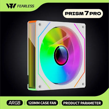 OEM PRISM 7 PRO Computer Chassis Fan 120mm 5V 3PIN ARGB 4 Pin PWM Quiet Cooling Fan 12V Large Air Volume 45.2CFM/600-1500RPM